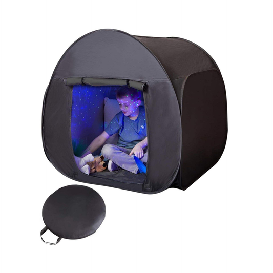 Sensory Tent | Calm Down Tent For Children To Play And Relax | Sensory Corner | Helps With Autism, SPD, Anxiety & Improve Focus | Black Out Sensory Tents For Autistic Children (90 Cm)