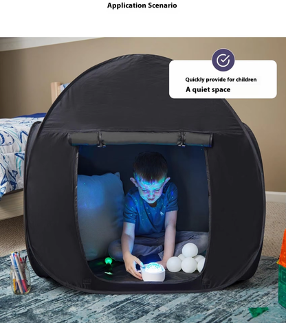 Sensory Tent | Calm Down Tent For Children To Play And Relax | Sensory Corner | Helps With Autism, SPD, Anxiety & Improve Focus | Black Out Sensory Tents For Autistic Children (90 Cm)