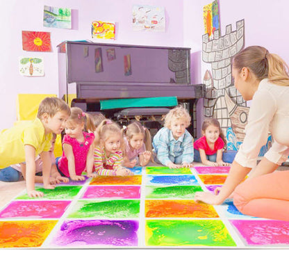 Creative Liquid Flow Parent-Child Game Mat – 30×30 cm 3D Sensory Floor Tile for Stress Relief & Play